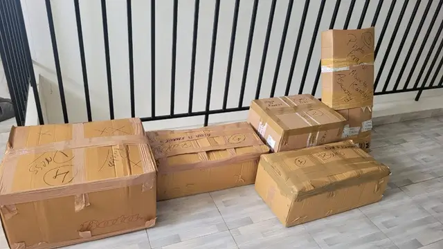 Team handling fragile items with care